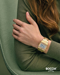 3738-08 Boccia Titanium Digital Watch, Gold
