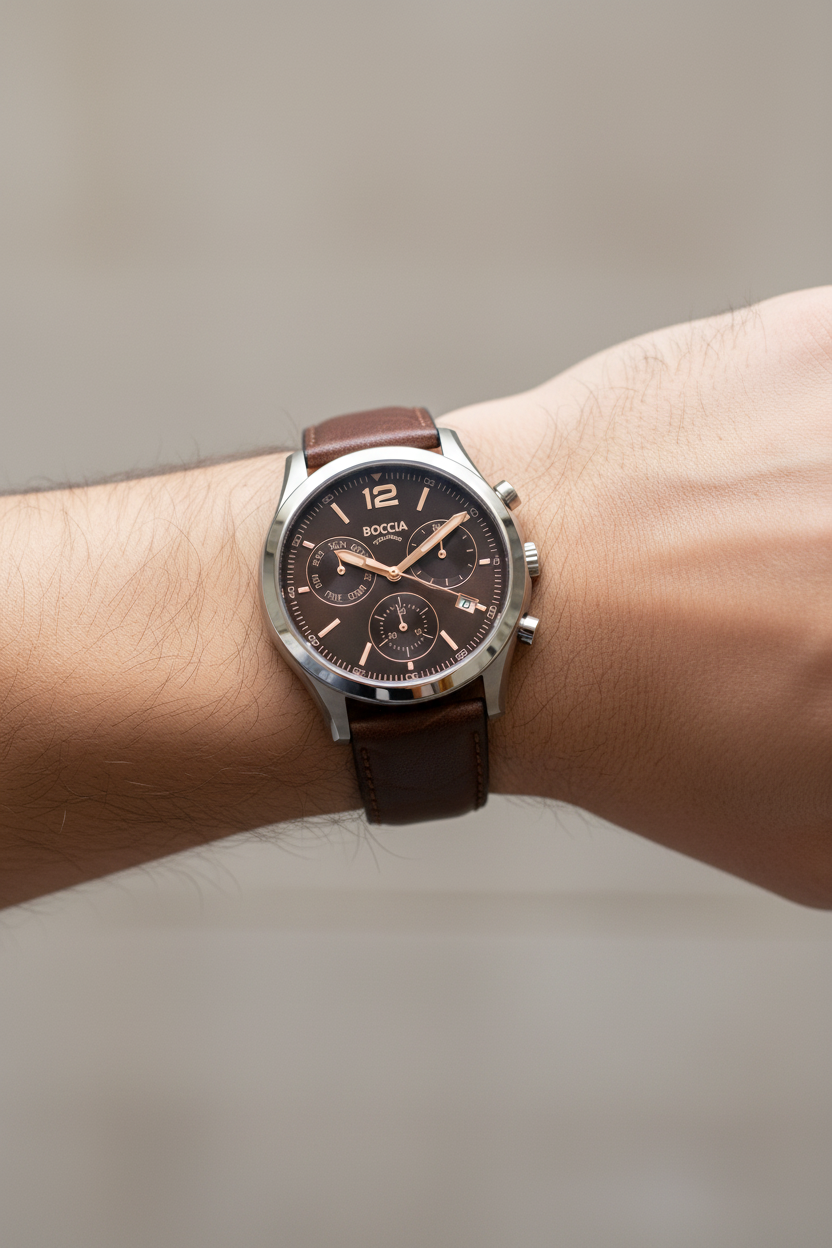 3757-01 Mens Boccia Titanium Chronograph Watch