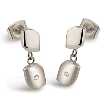 0508-10 Boccia Titanium Earrings