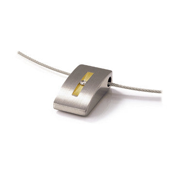 0718-01 Boccia Titanium Wedge Pendant