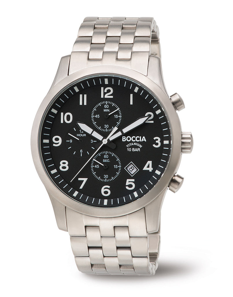 3755-02 Mens Boccia Titanium Chronograph Watch