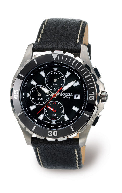 3766 01 Mens Boccia Titanium Chronograph Watch