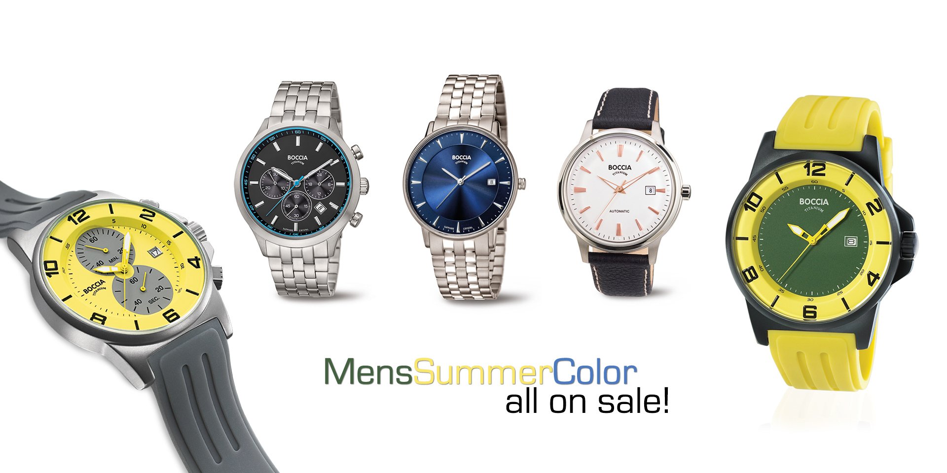 Colorful Mens Watches for Summer